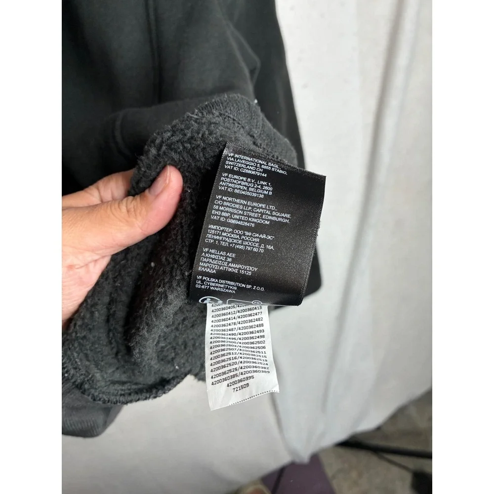The North Face Mens Black Full Zip Sherpa Lined Fleece Jacket XXL 721509‎